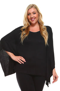 Cape Sleve Top Black