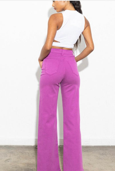 Wided Leg Violet Vibrant jeans